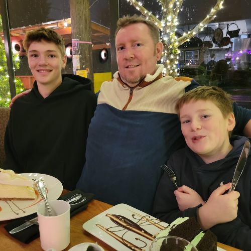 Birthday dessert at Papa Hayden's