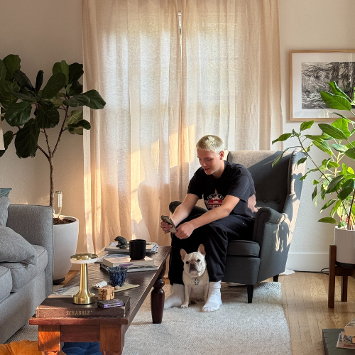 Dog Sitting Sir Poppy